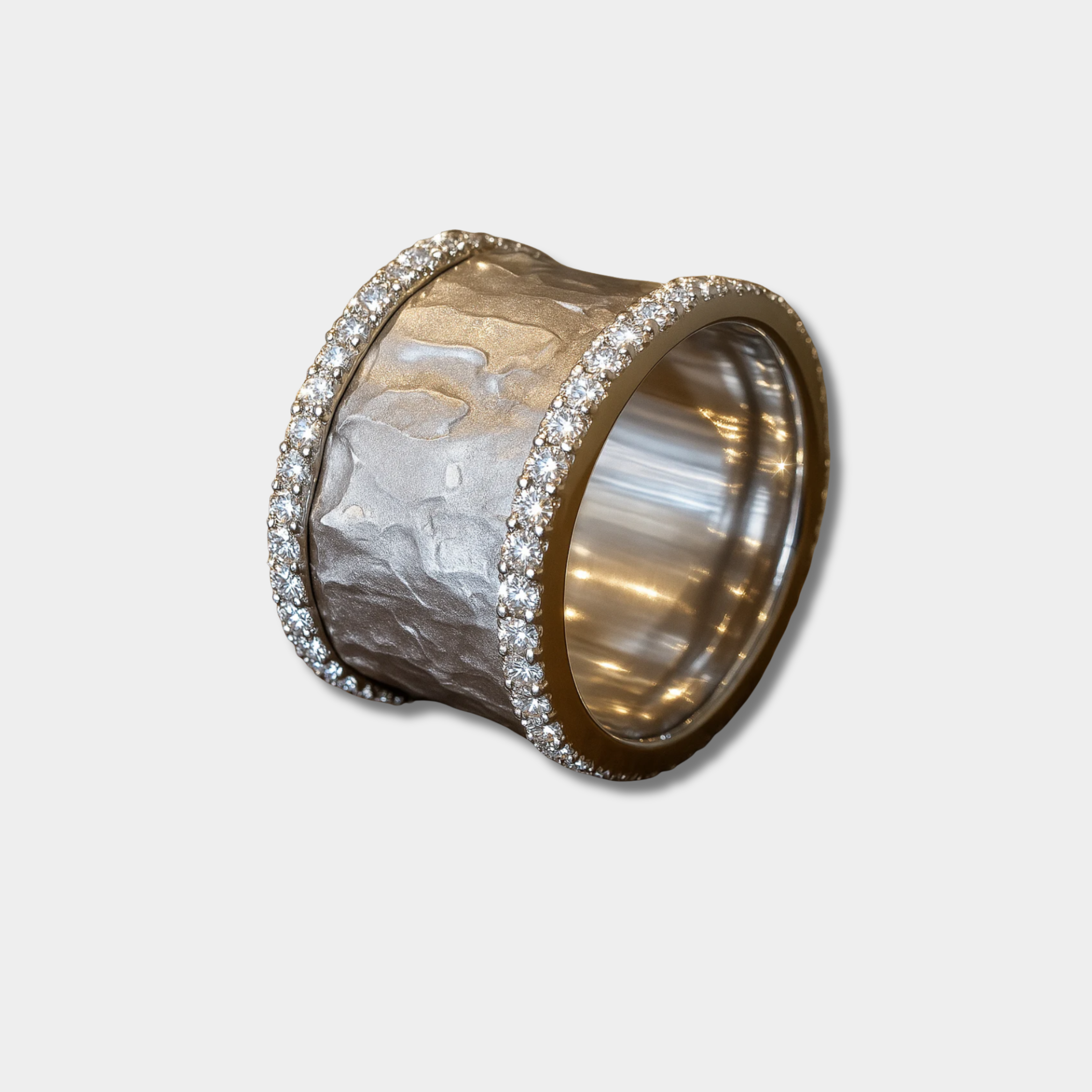 Hana - Anello Vintage con Zircone Placcato Argento