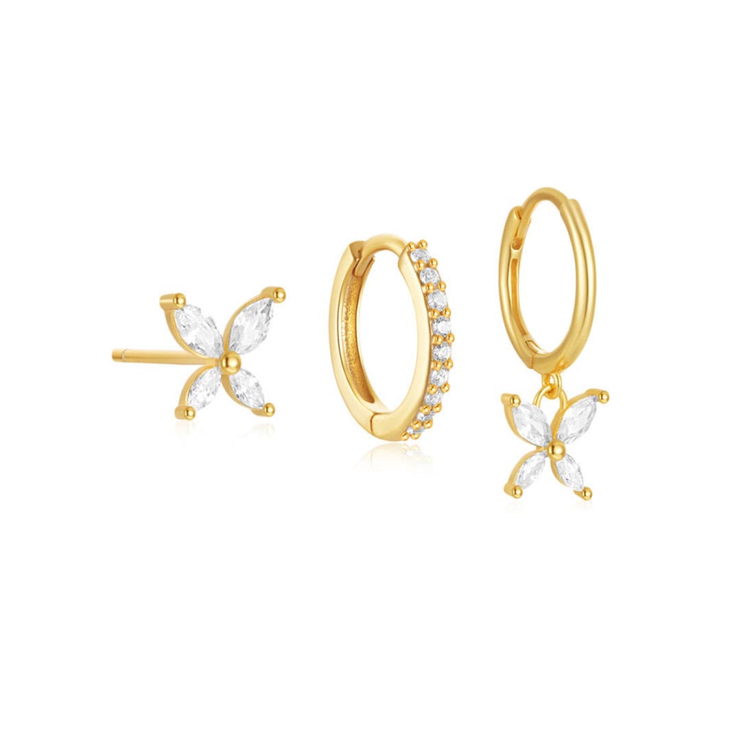 Patricia – Orecchini d'oro con struttura delicata.